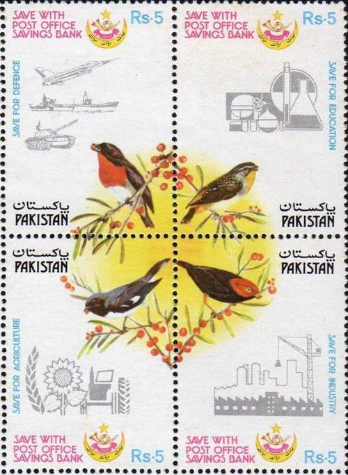 (image for) Pakistan Fdc 1987 Brochure & Stamp Post Office Saving Bank Birds