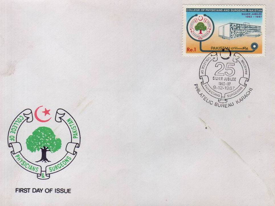 (image for) Pakistan Fdc 1987 Brochure Stamp College Of Physicians Surgeons