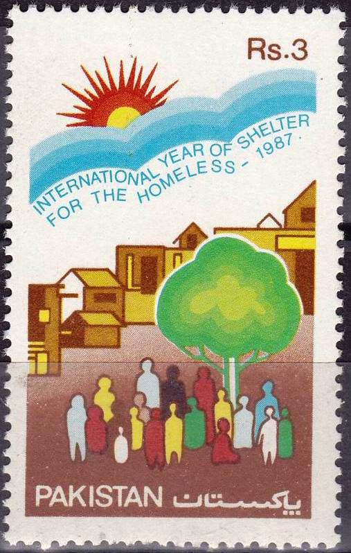 (image for) Pakistan Fdc 1987 Brochure & Stamp International Year Of Shelter