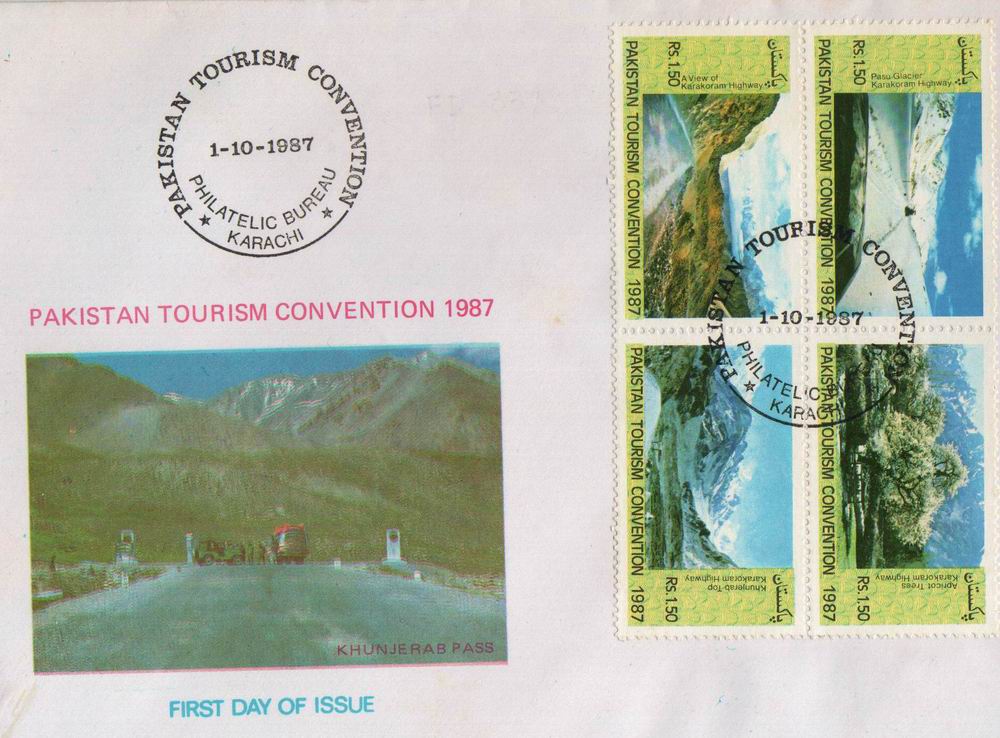 (image for) Pakistan Fdc 1987 Brochure & Stamps Pakistan Tourism Convention