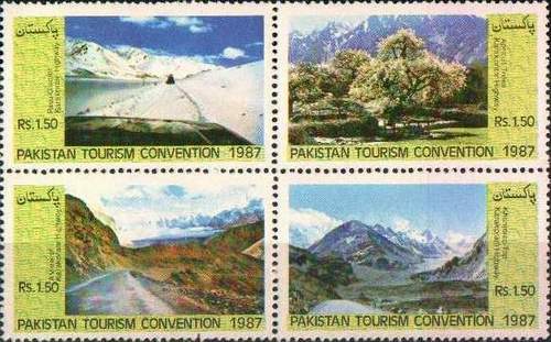 (image for) Pakistan Fdc 1987 Brochure & Stamps Pakistan Tourism Convention