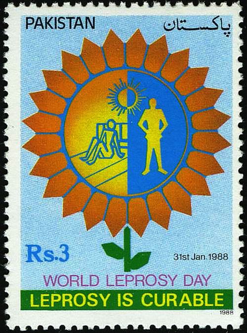 (image for) Pakistan Fdc 1988 Brochure & Stamp World Leprosy Day