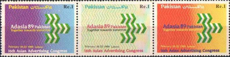 (image for) Pakistan Fdc 1989 Brochure & Stamps Adasia 89