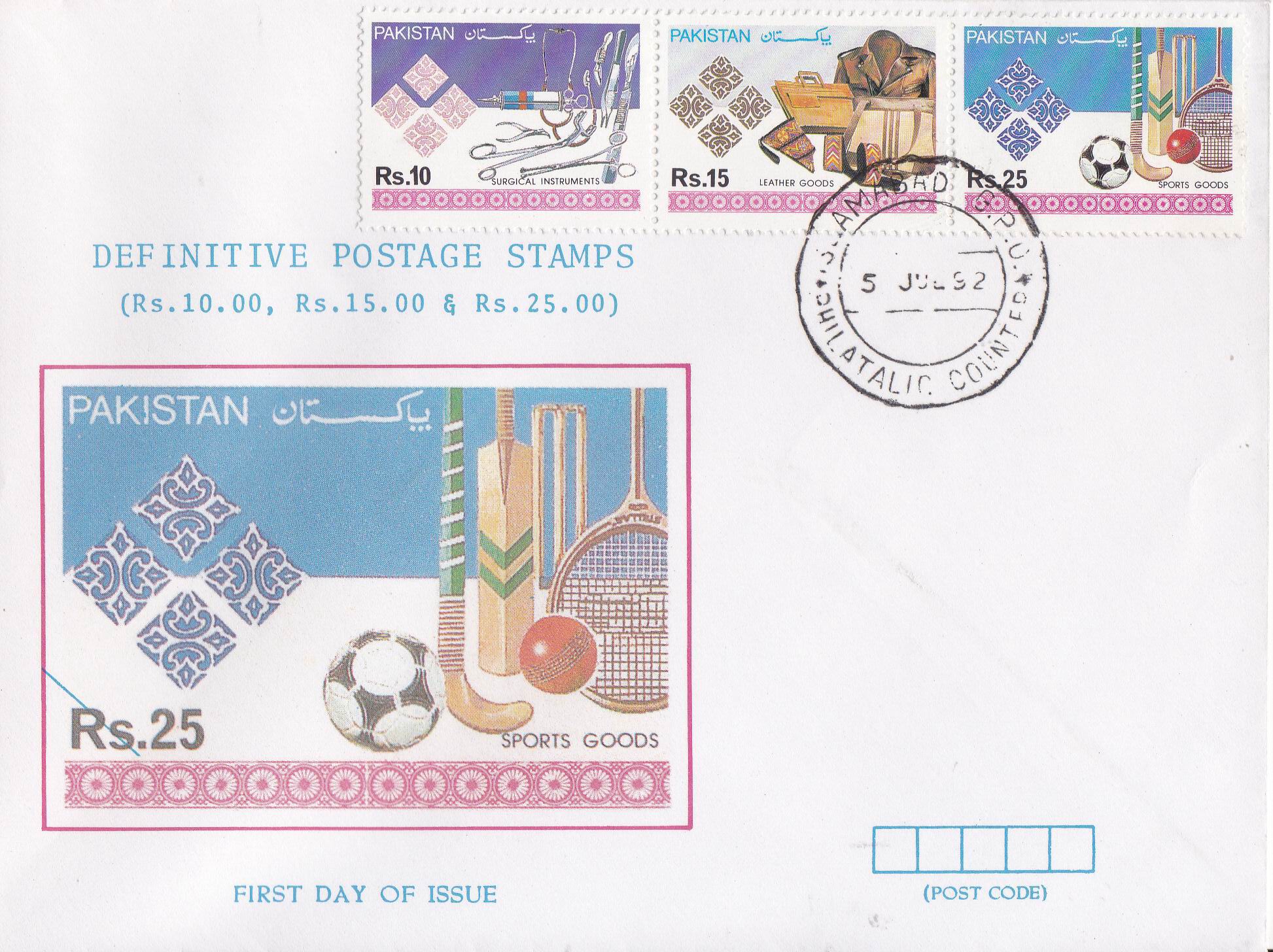Pakistan Fdc 1992 Brochure & Stamps Cricket Football Badminton - Click Image to Close
