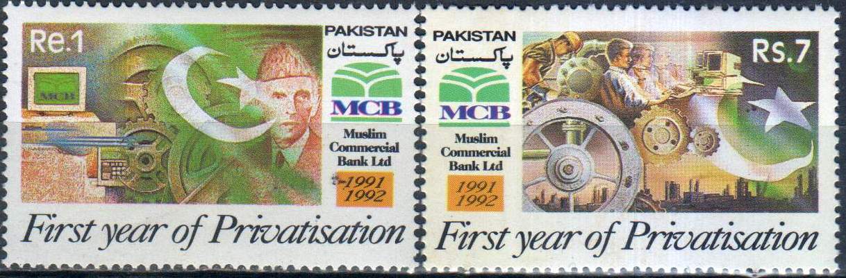 Pakistan Fdc 1992 Brochure & Stamps Muslim Commercial Bank Ltd - Click Image to Close