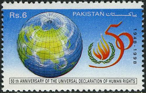 (image for) Pakistan Fdc 1998 Brochure & Stamp Declaration Human Rights