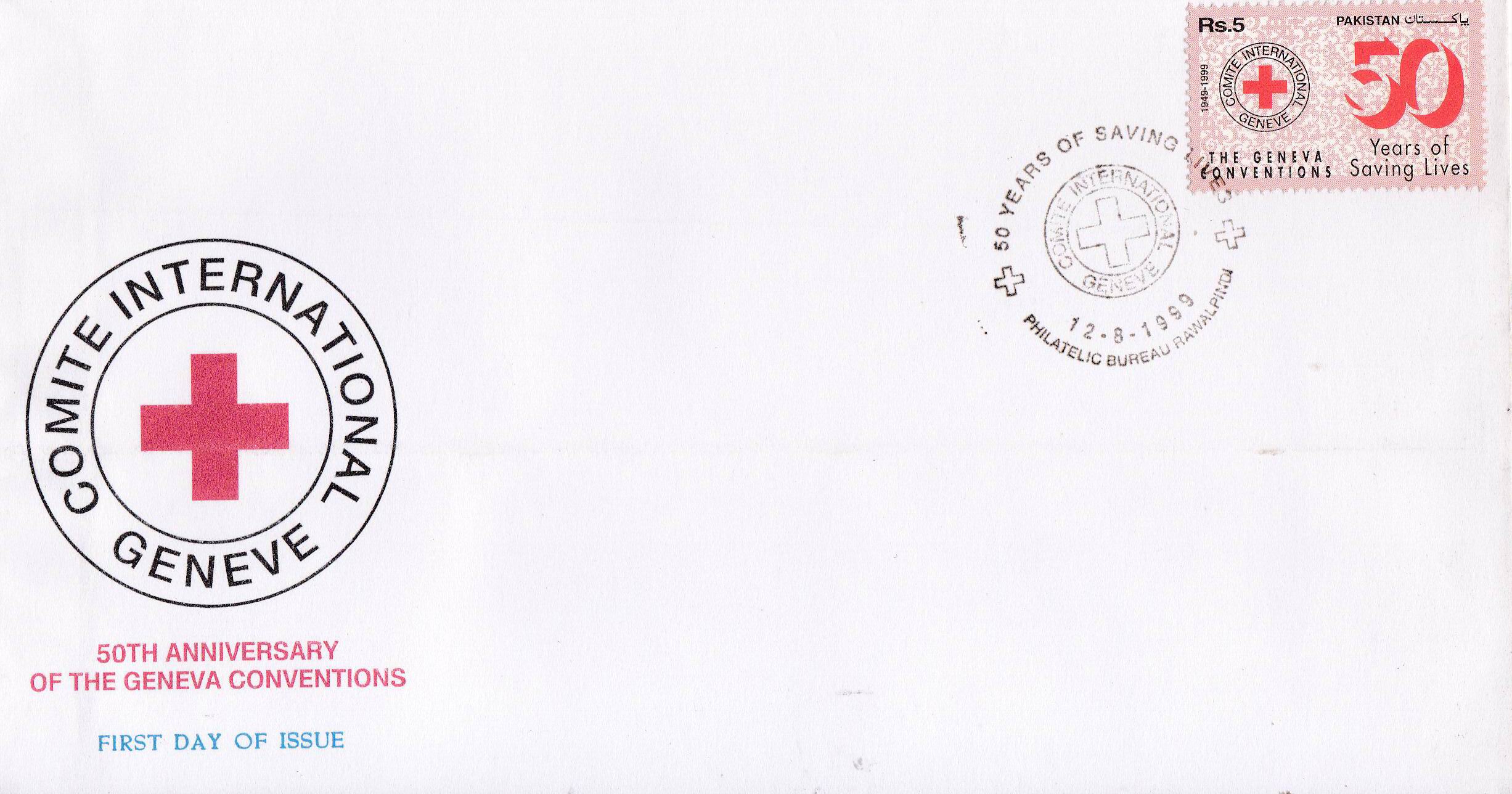 Pakistan Fdc 1999 Brochure & Stamps Geneva Conventions Red Cross - Click Image to Close