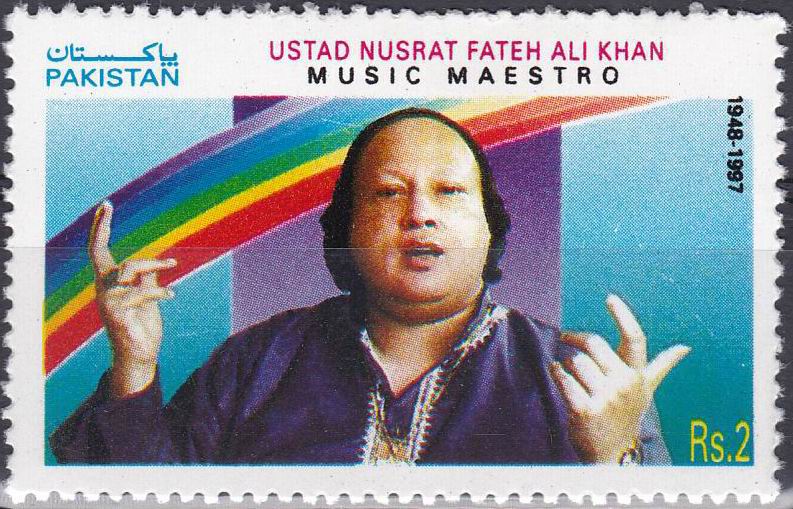 Pakistan Fdc 1999 Brochure & Stamp Ustad Nusrat Fateh Ali Khan - Click Image to Close