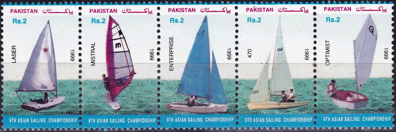 Pakistan Fdc 1999 Brochure & Stamps Asian Sailing Championship - Click Image to Close