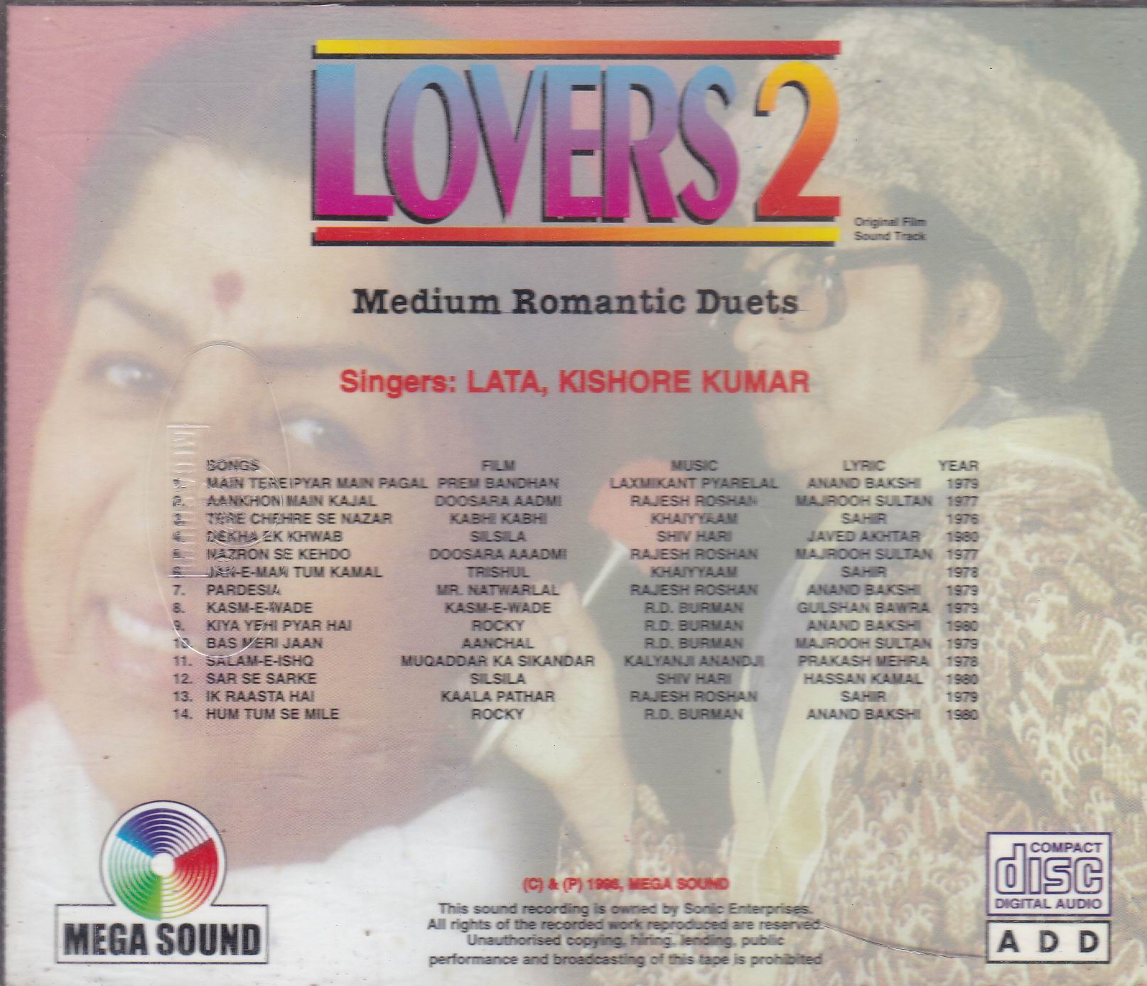 (image for) Classic Lata Kishore Duets Ms Cd Superb Recording
