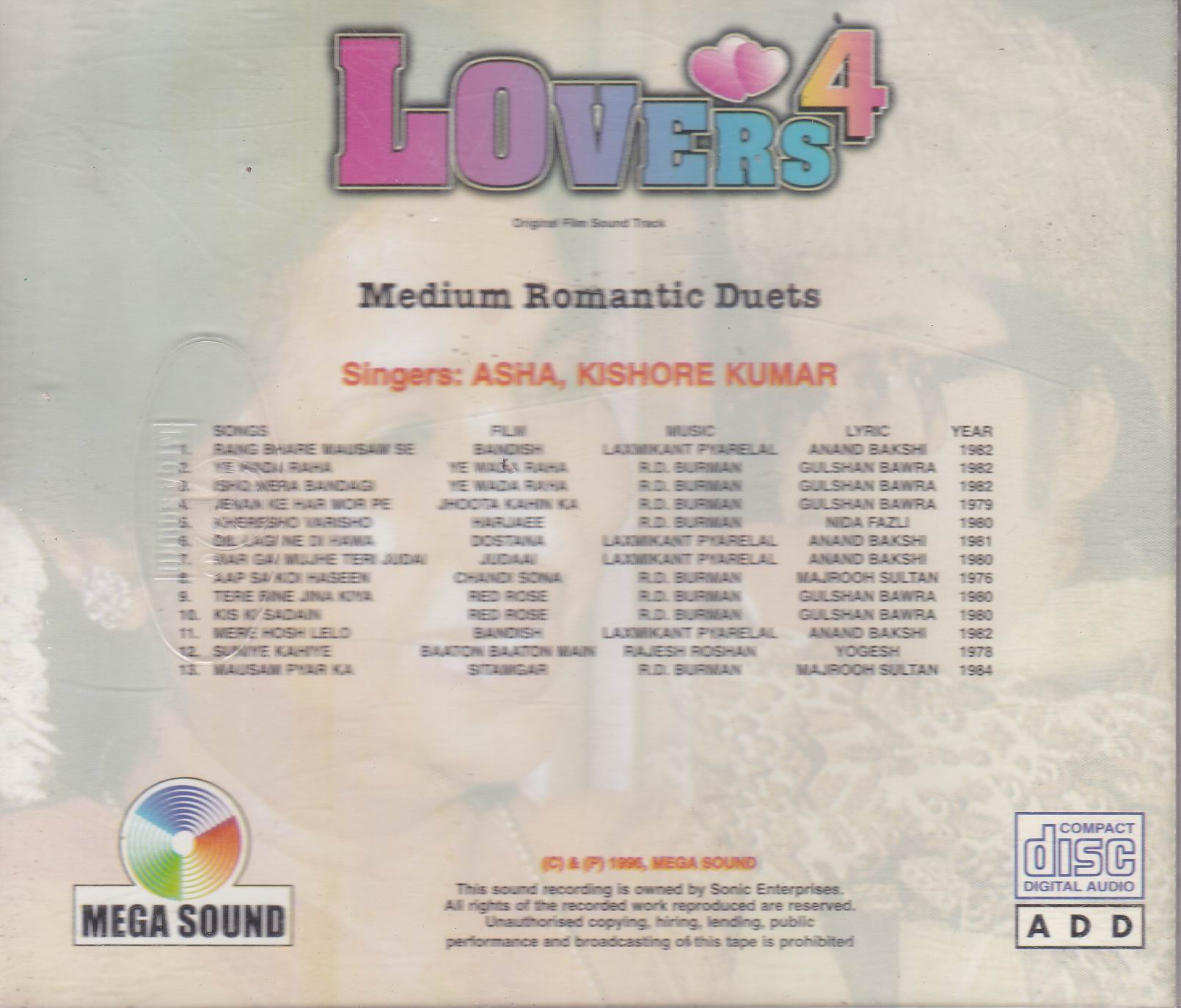 (image for) Classic Asha Kishore Duets Ms Cd Superb Recording