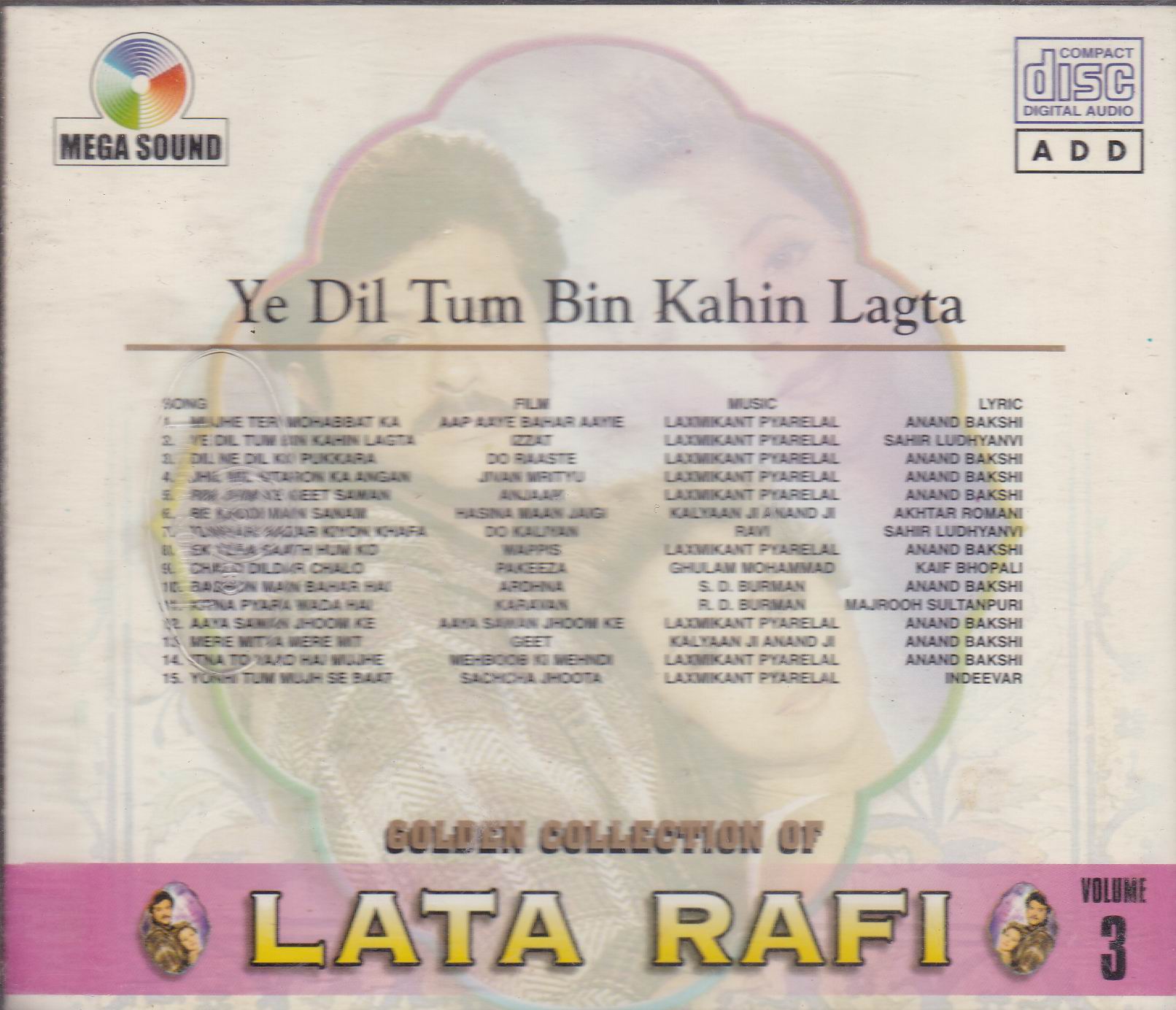 Golden Collection Of Lata Rafi Vol 3 MS CD Superb Recording - Click Image to Close
