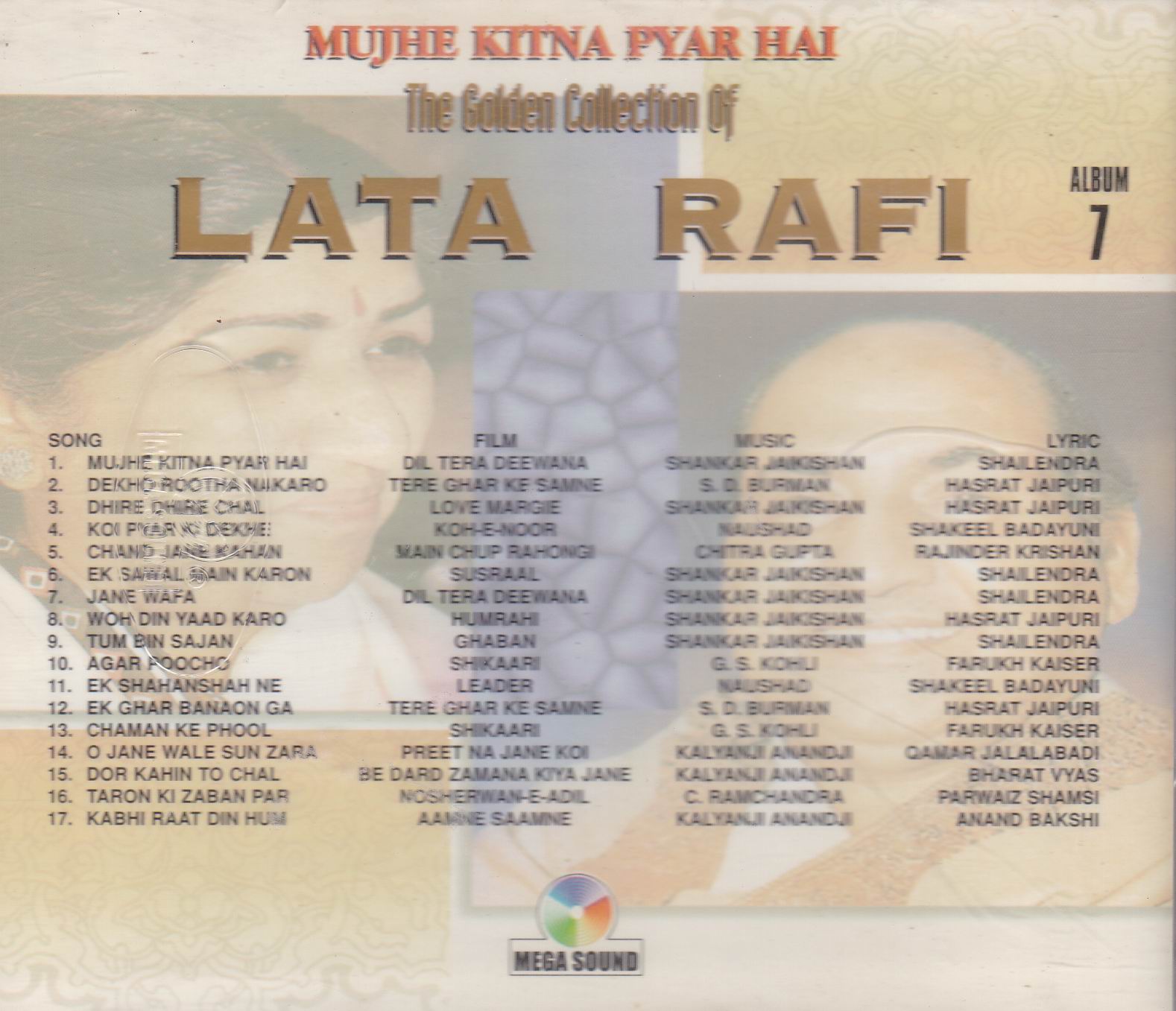 Golden Collection Of Lata Rafi Vol 7 MS CD Superb Recording - Click Image to Close