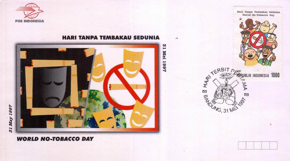 (image for) Indonesia Fdc 1997 Stop Smoking World No Tobacco Day