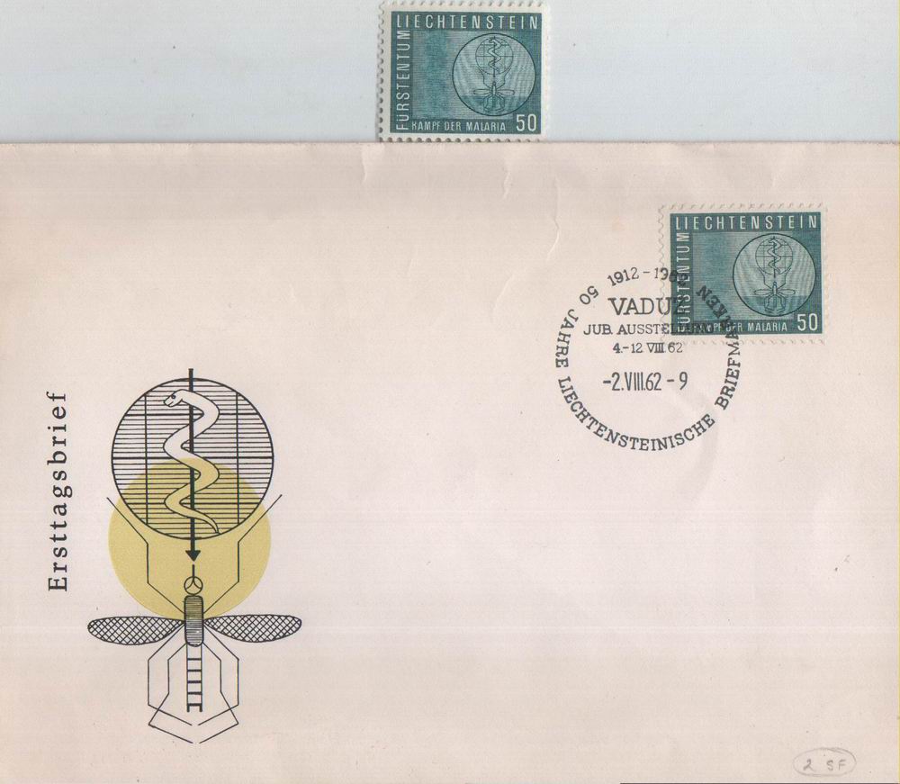 (image for) Liechtenstein Fdc 1962 & Stamp Fight Against Malaria
