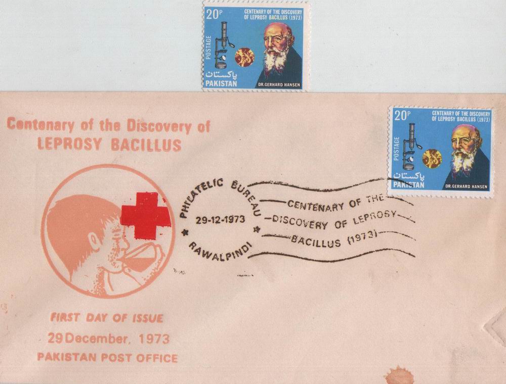 (image for) Pakistan Fdc 1973 & Stamp Discovery Of Leprosy Bacillus