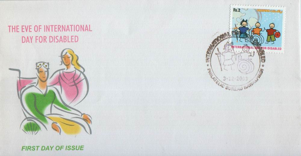 (image for) Pakistan Fdc 2003 & Stamp International Year Of Disabled