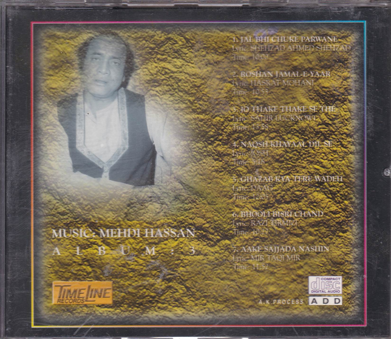 (image for) Mehdi Hassan Ghazals Vol 4 TL CD Superb Recording