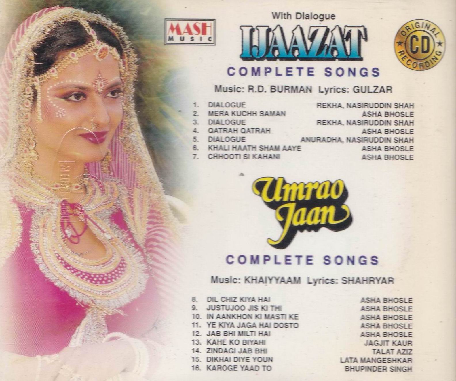 (image for) Indian Cd Umrao Jan Ijaazat Mash CD