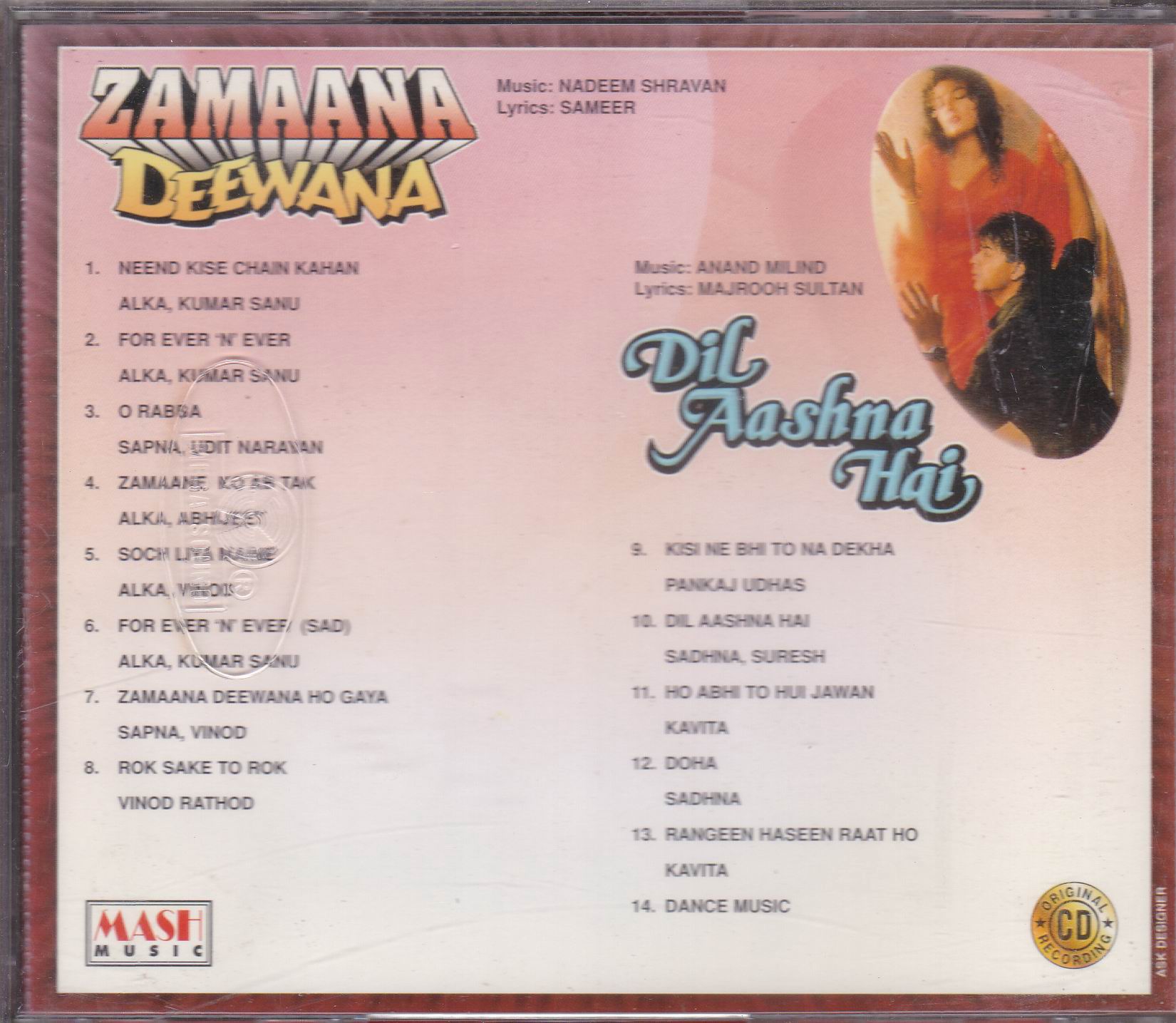(image for) Indian Cd Zamana Deewena Dil Ashna Hai Mash Cd
