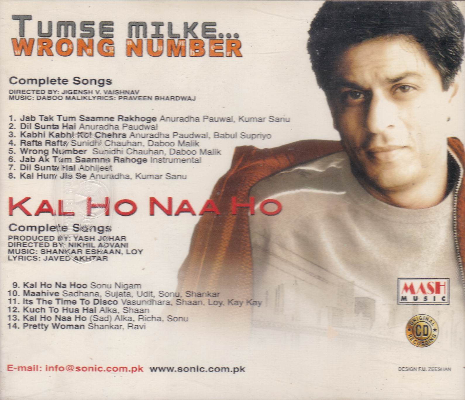 (image for) Indian Cd Tumse Milke Wrong Number Kal Ho Na Ho Mash Cd