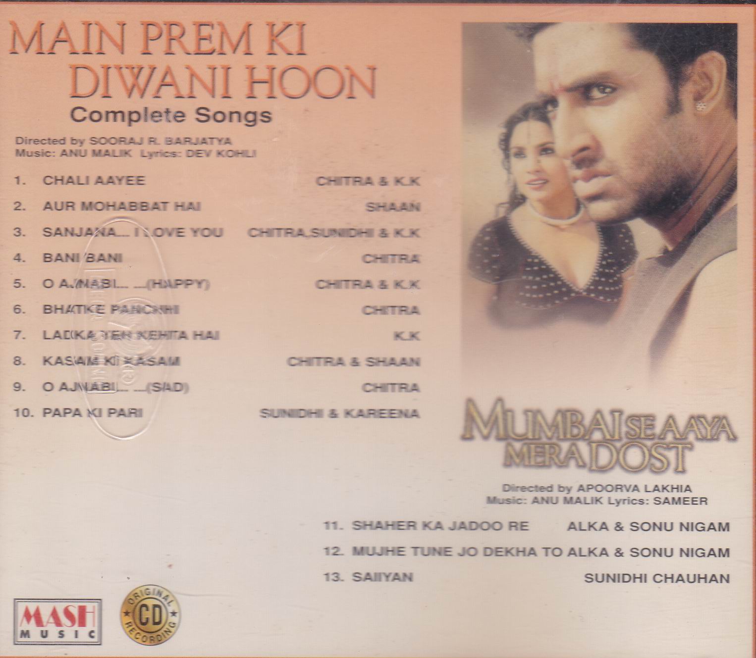 (image for) Indian Cd Main Prem Ki Diwani Hoon Mash CD