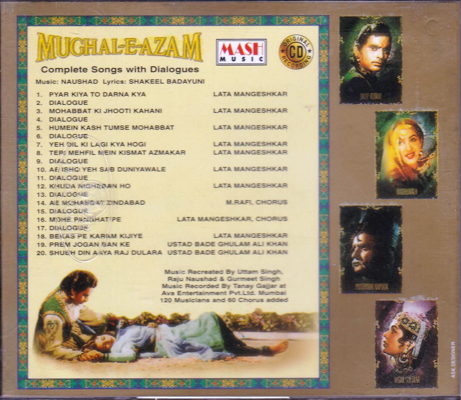 (image for) Indian Cd Mughal e Azam Mash Cd