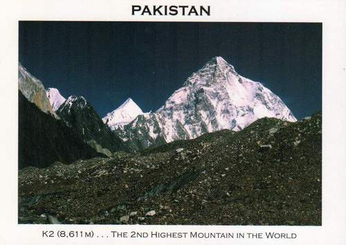 (image for) Pakistan Beautiful Postcard K2 Largest Pyramid Of The World