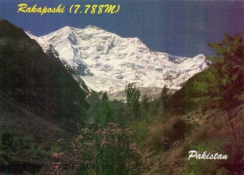 (image for) Pakistan Beautiful Postcard Mount Rakaposhi 7788 M