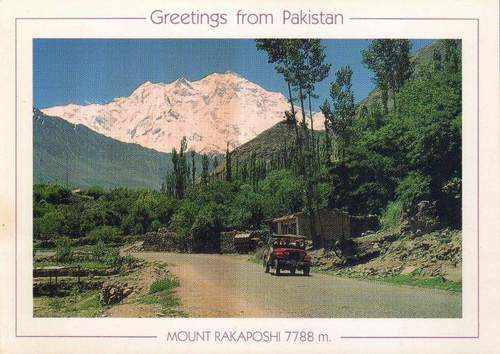 (image for) Pakistan Beautiful Postcard Mount Rakaposhi 7788 M