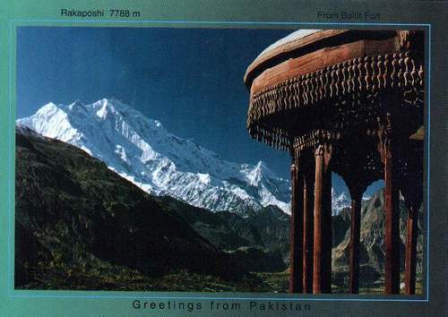 (image for) Pakistan Beautiful Postcard Mount Rakaposhi 7788 M