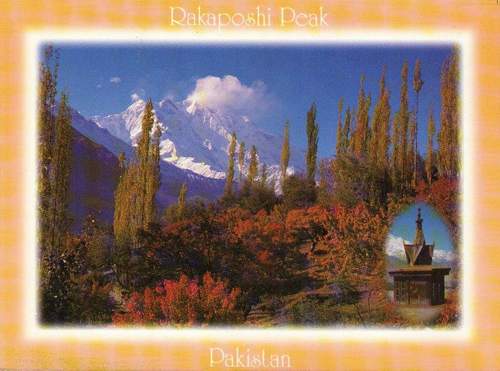 (image for) Pakistan Beautiful Postcard Mount Rakaposhi 7788 M