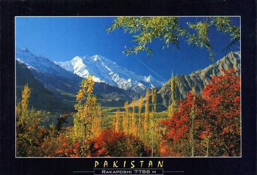 (image for) Pakistan Beautiful Postcard Mount Rakaposhi 7788 M