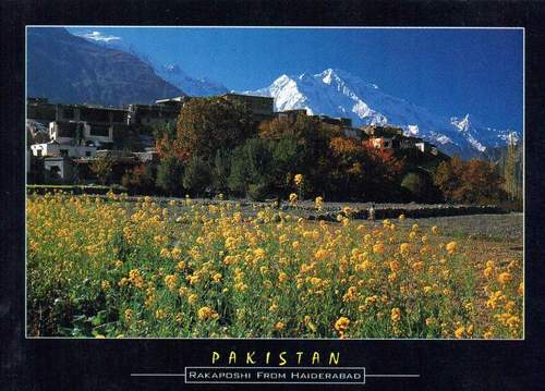 (image for) Pakistan Beautiful Postcard Mount Rakaposhi 7788 M