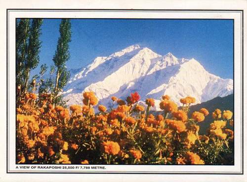 (image for) Pakistan Beautiful Postcard Spring On Rakaposhi