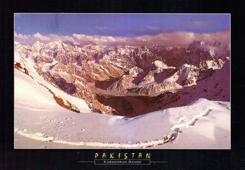 (image for) Pakistan Beautiful Postcard Karakoram Range