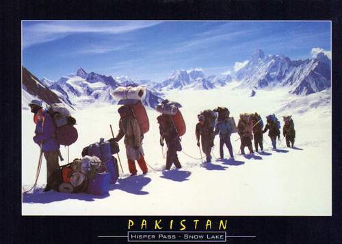 (image for) Pakistan Beautiful Postcard Trekking In Hisper Track