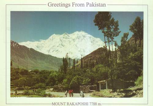 (image for) Pakistan Beautiful Postcard Mount Rakaposhi 7788 M