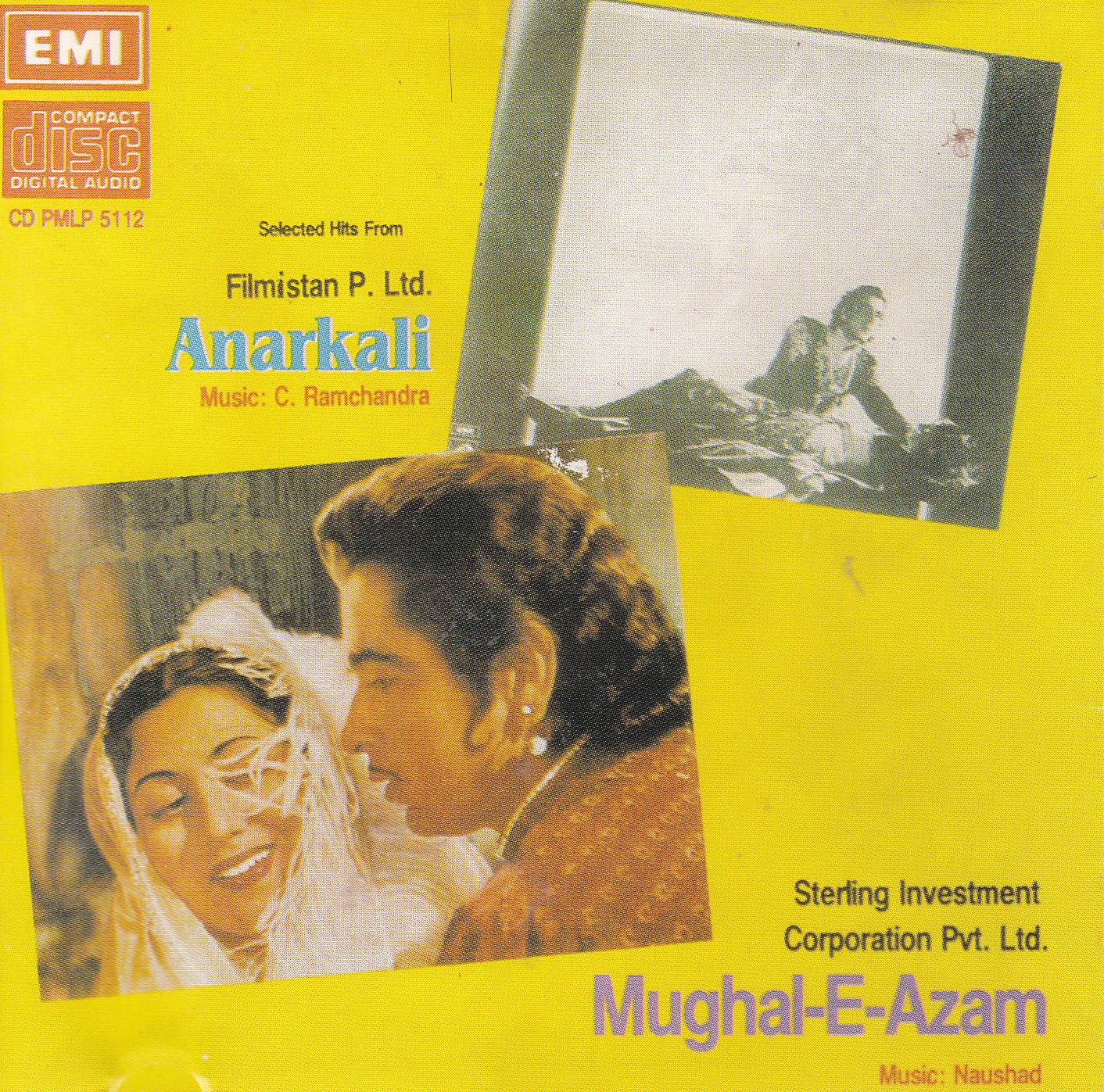 (image for) Indian Cd Anarkali Mughal e Azam EMI CD