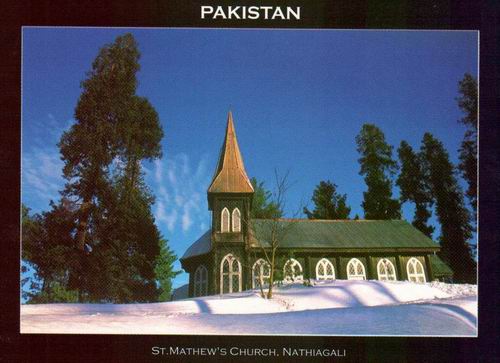 (image for) Pakistan Beautiful Postcard St Mathew Church Nathiagali