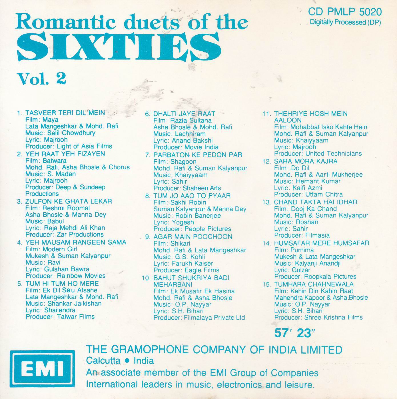 (image for) Romantic Duets Of 60s Vol 2 Emi Cd