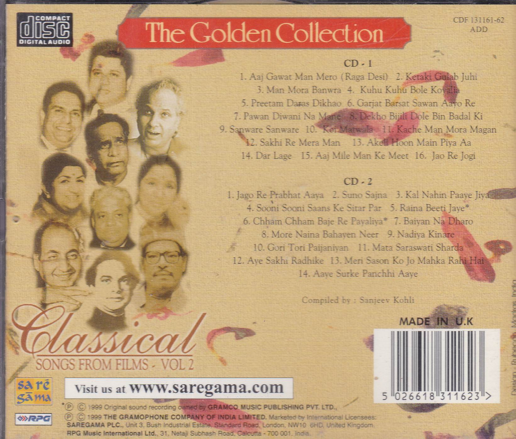 (image for) The Golden Collection Classical Songs Vol 2 EMI Cd