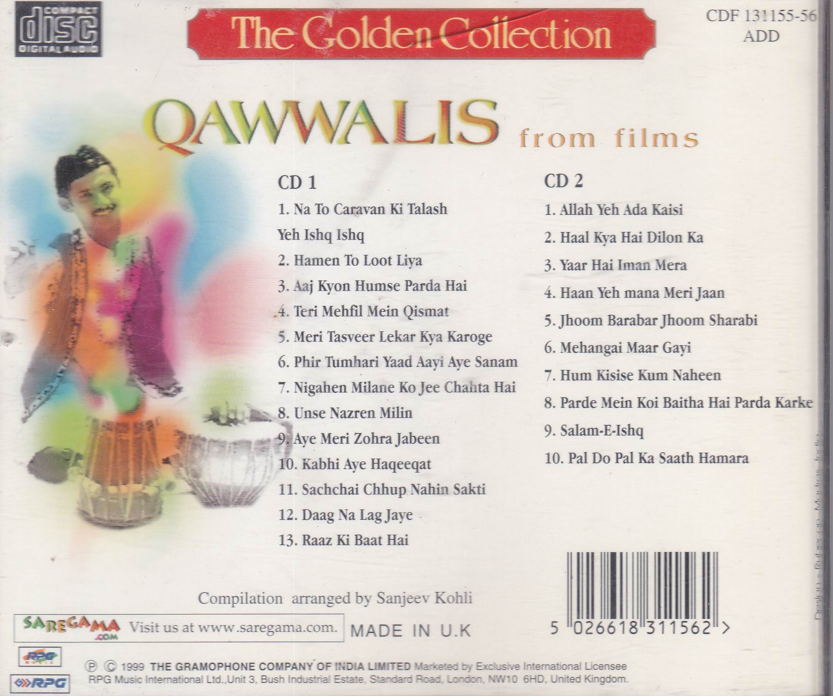 (image for) The Golden Collection Qawwalis From Films EMI Cd