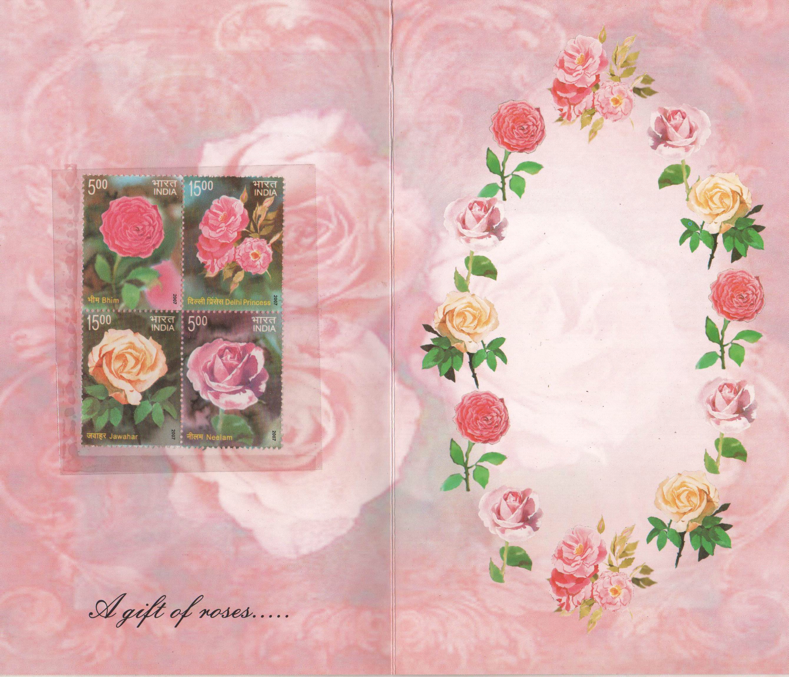 (image for) India Stamps 2007 Fragrance Of Roses Booklet