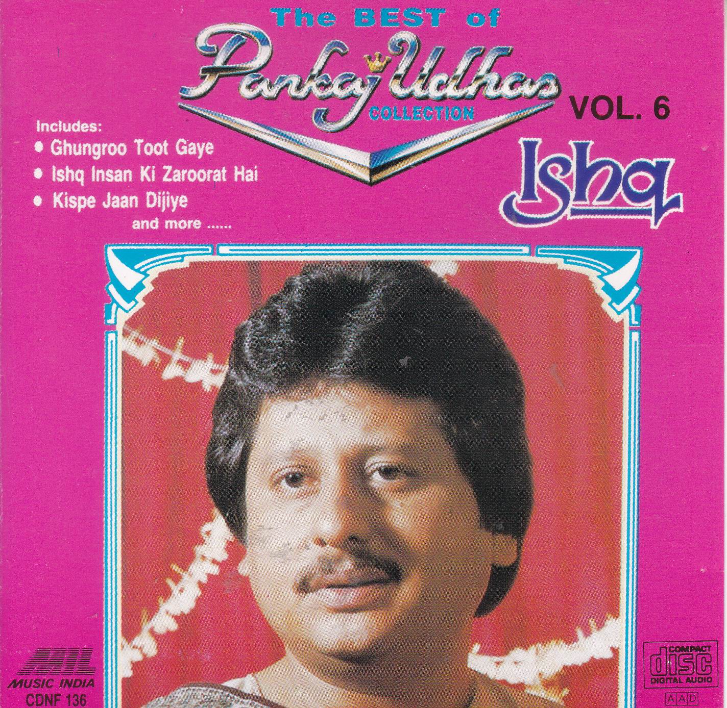 Pankaj Udhas Ishq Ghazals Music India CD (image for) Pankaj Udhas Ishq Ghazals Music India CD