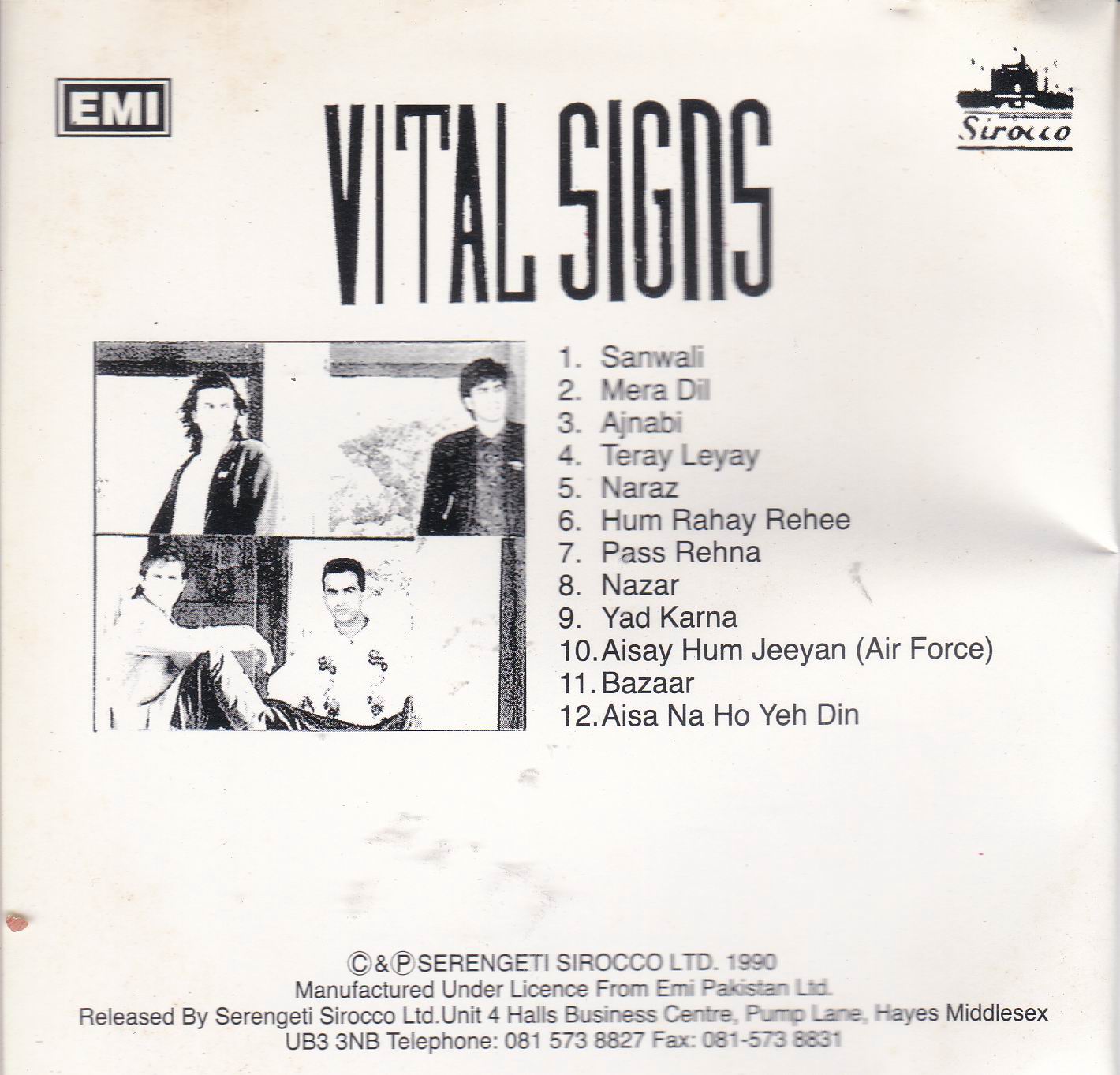 Best Of Vital Signs EMI Cd Vol 2 - Click Image to Close