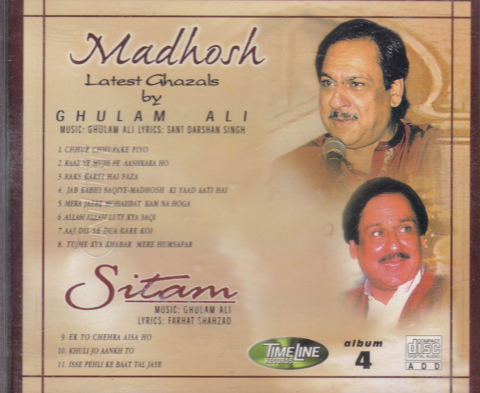 (image for) Best Of Ghulam Ali Vol 04 TL Cd Superb Recording