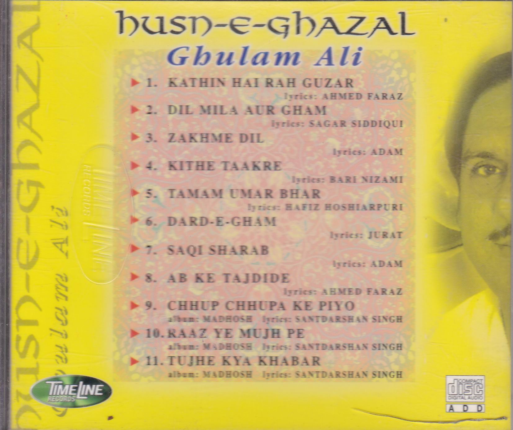 (image for) Best Of Ghulam Ali Vol 05 TL Cd Superb Recording