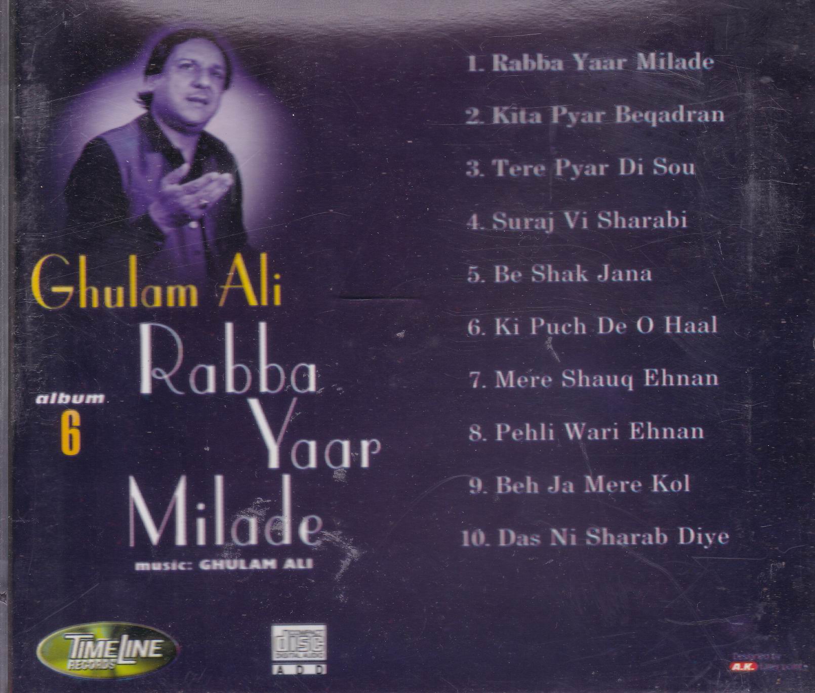 (image for) Best Of Ghulam Ali Vol 06 TL Cd Superb Recording