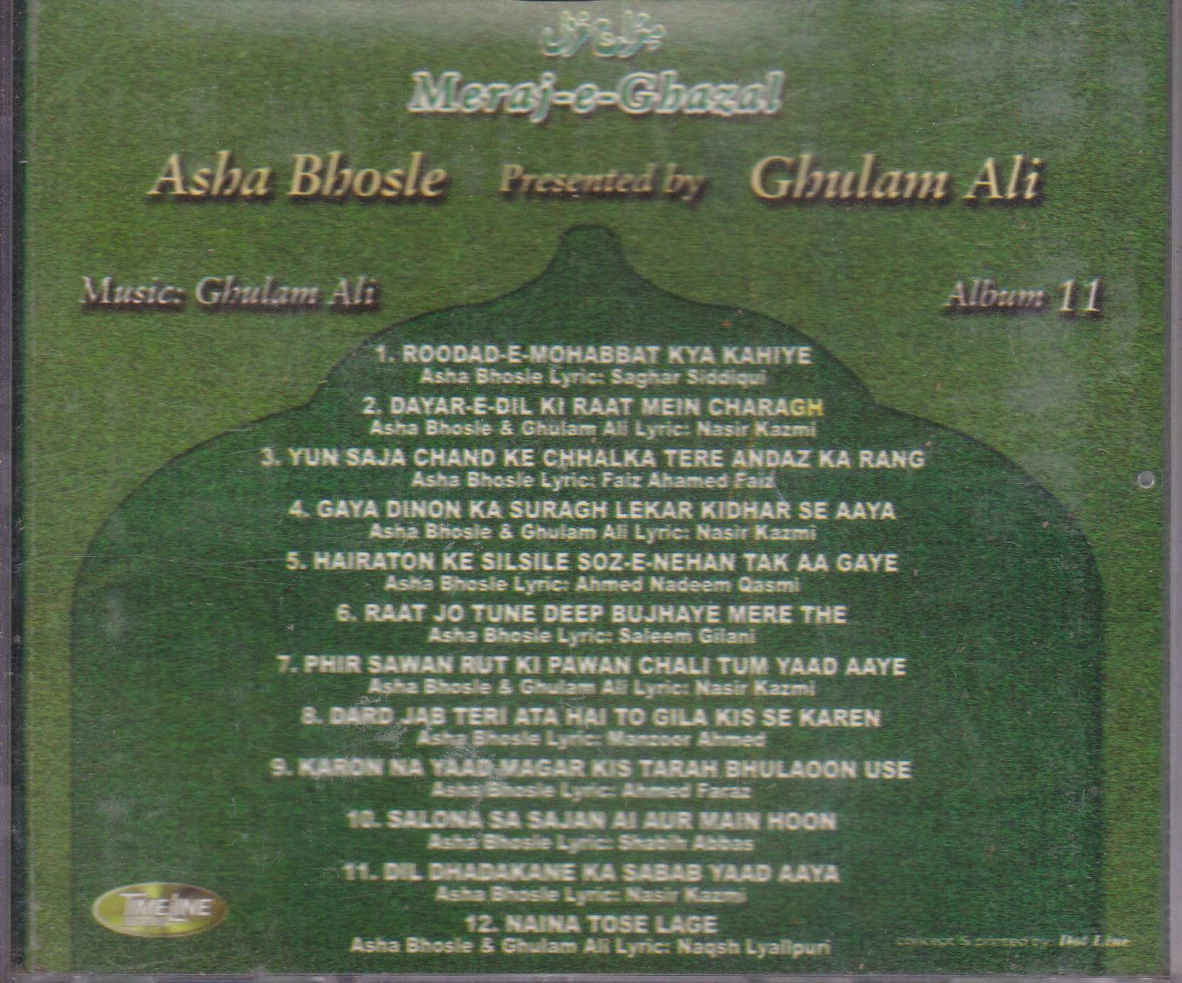 (image for) Best Of Ghulam Ali Vol 11 TL Cd Superb Recording
